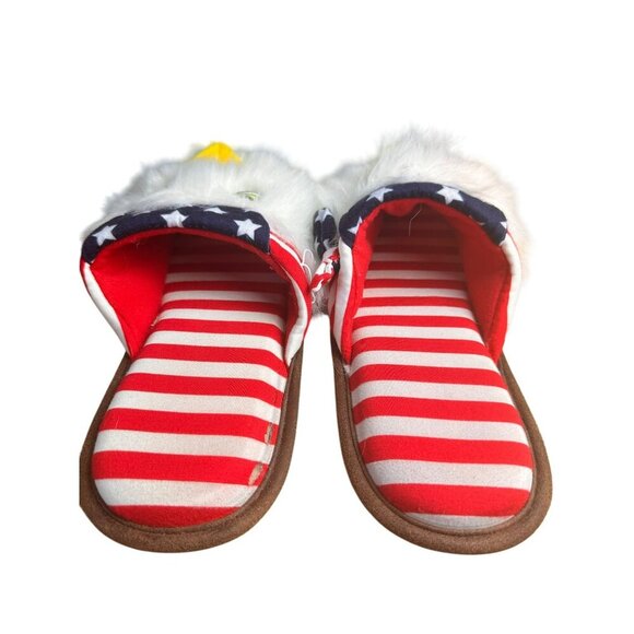 Dearfoams Americana Bald Eagle Slippers Size 9 - 10 - Picture 6 of 10